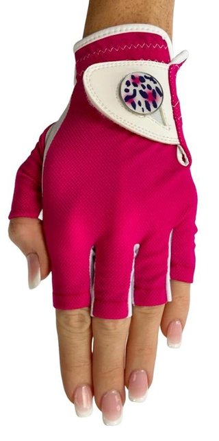 Best of Golf America Half Finger damhandske, rosa