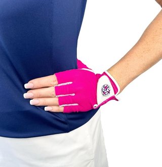 Best of Golf America Half Finger damhandske, rosa