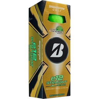 Bridgestone e12 Straight MindSet golfbollar, matte green