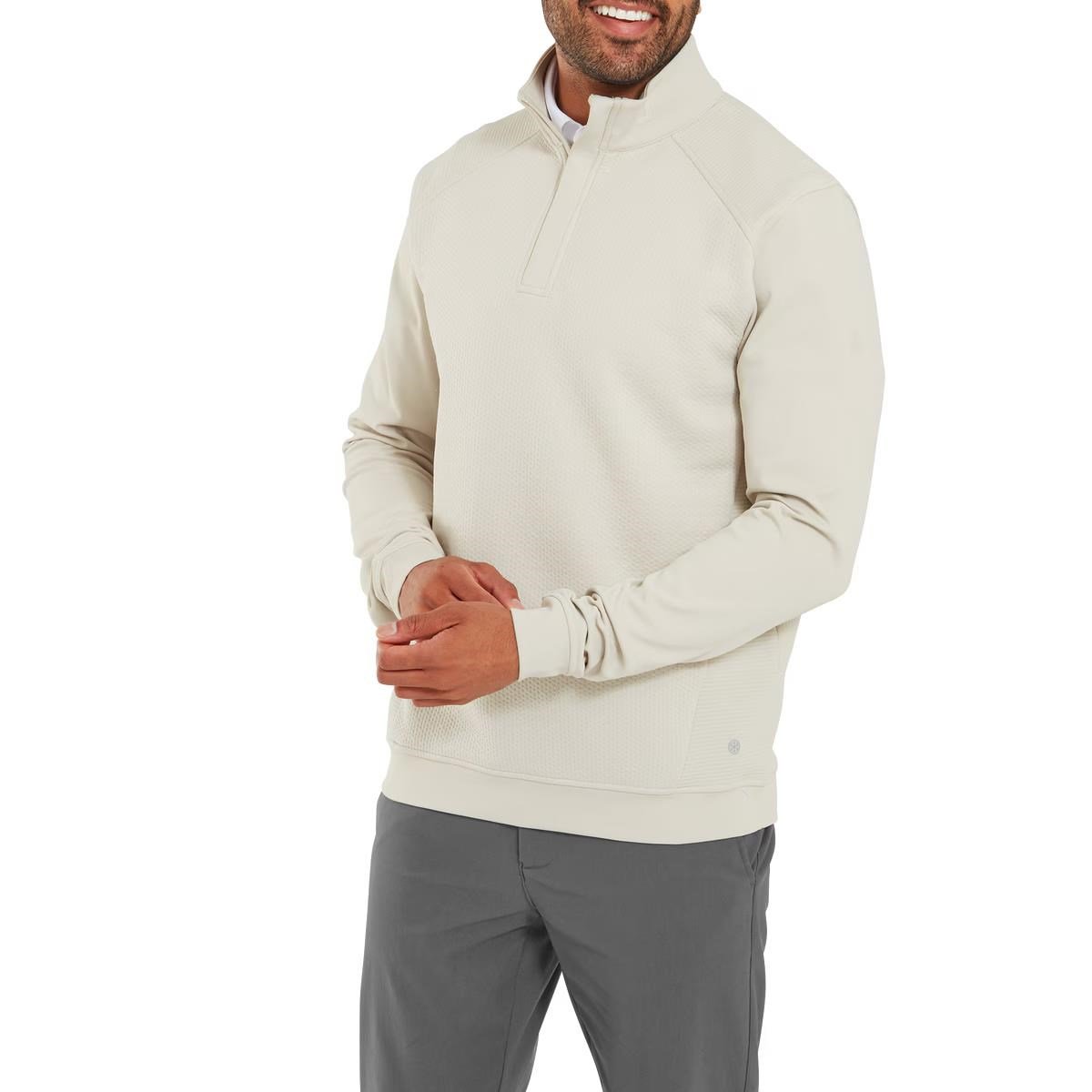 FootJoy ThermoSeries Ottoman Midlayer herr tröja, stone