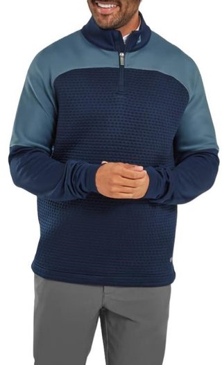 FootJoy ThermoSeries Jacquard Midlayer herr sweatshirt, navy slate