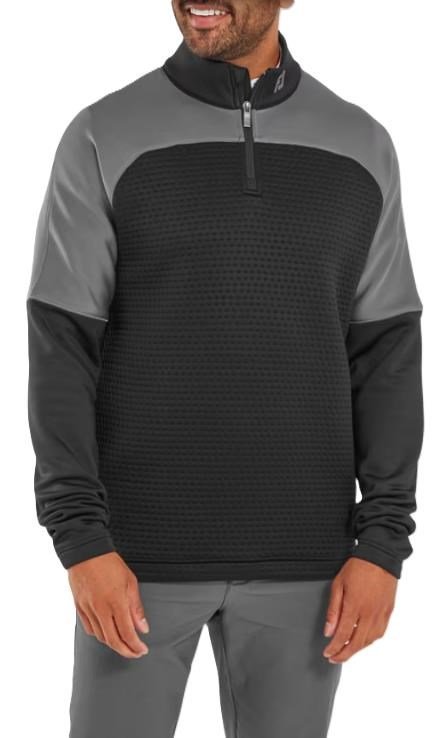 FootJoy ThermoSeries Jacquard Midlayer herr sweatshirt, svart/kol