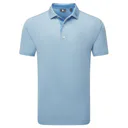 FootJoy Deco Diamond Print herr polo, air blue/high tide