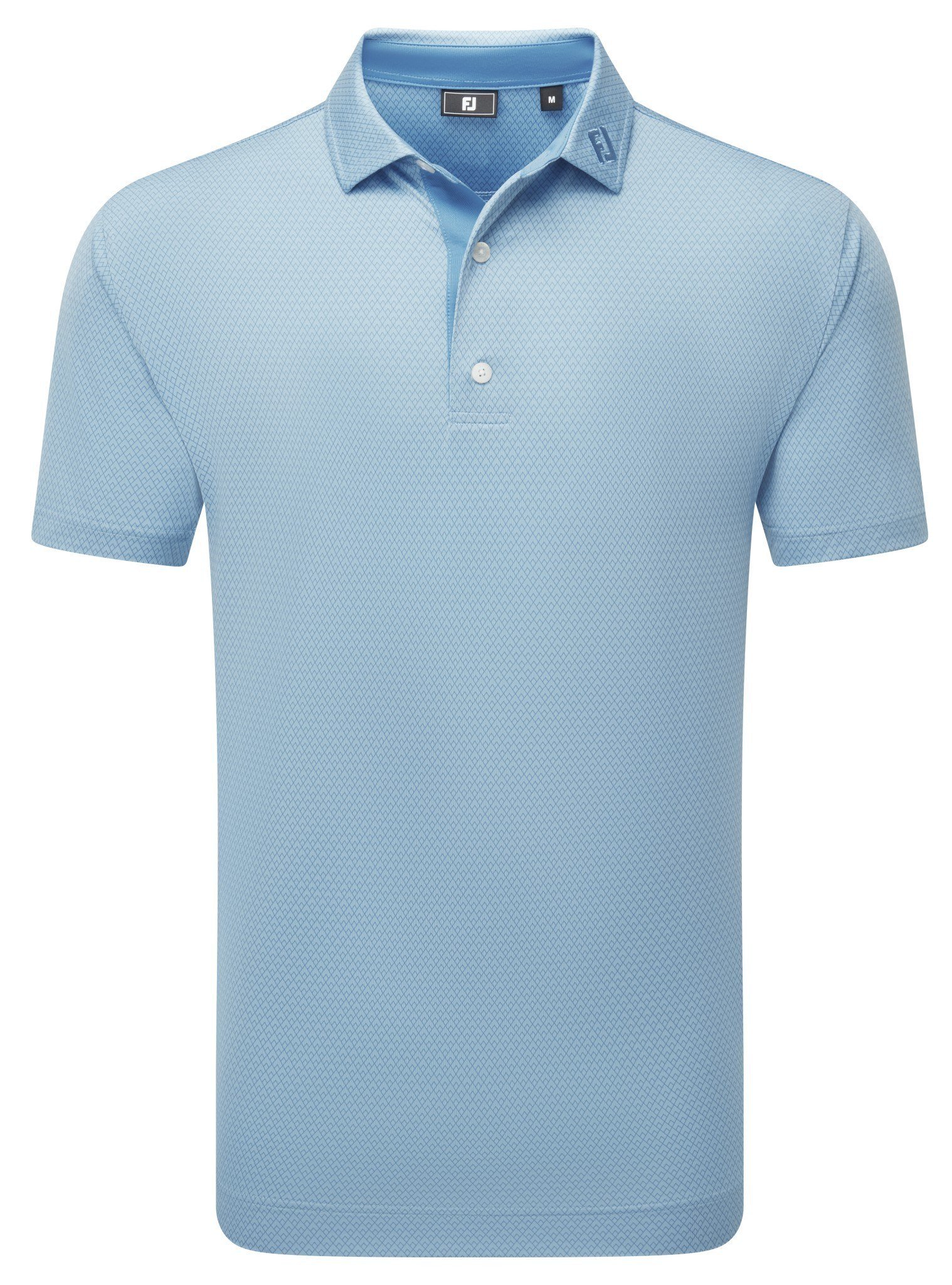 FootJoy Deco Diamond Print herr polo, air blue/high tide