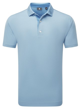 FootJoy Deco Diamond Print herr polo, air blue/high tide
