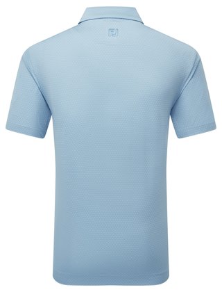 FootJoy Deco Diamond Print herr polo, air blue/high tide