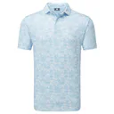 FootJoy GARDEN PRINT herr polo, air blue