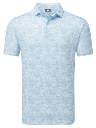FootJoy GARDEN PRINT herr polo, air blue