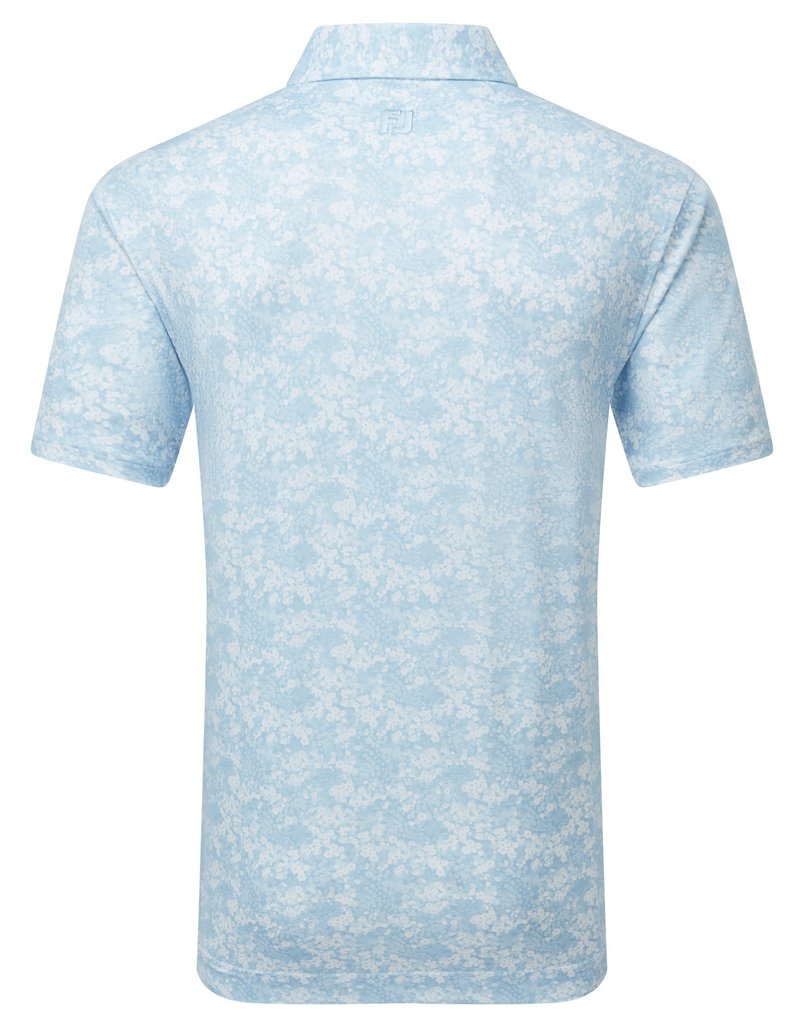 FootJoy GARDEN PRINT herr polo, air blue