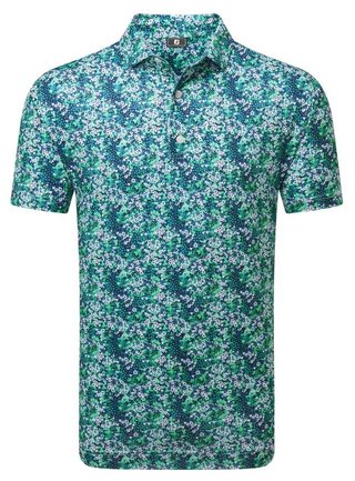 FootJoy Garden Print Lisle herr polo, navy