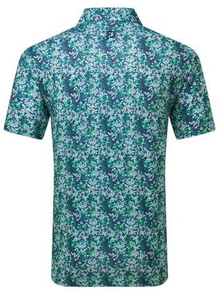 FootJoy Garden Print Lisle herr polo, navy
