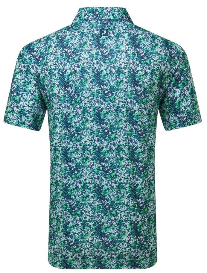 FootJoy Garden Print Lisle herr polo, navy