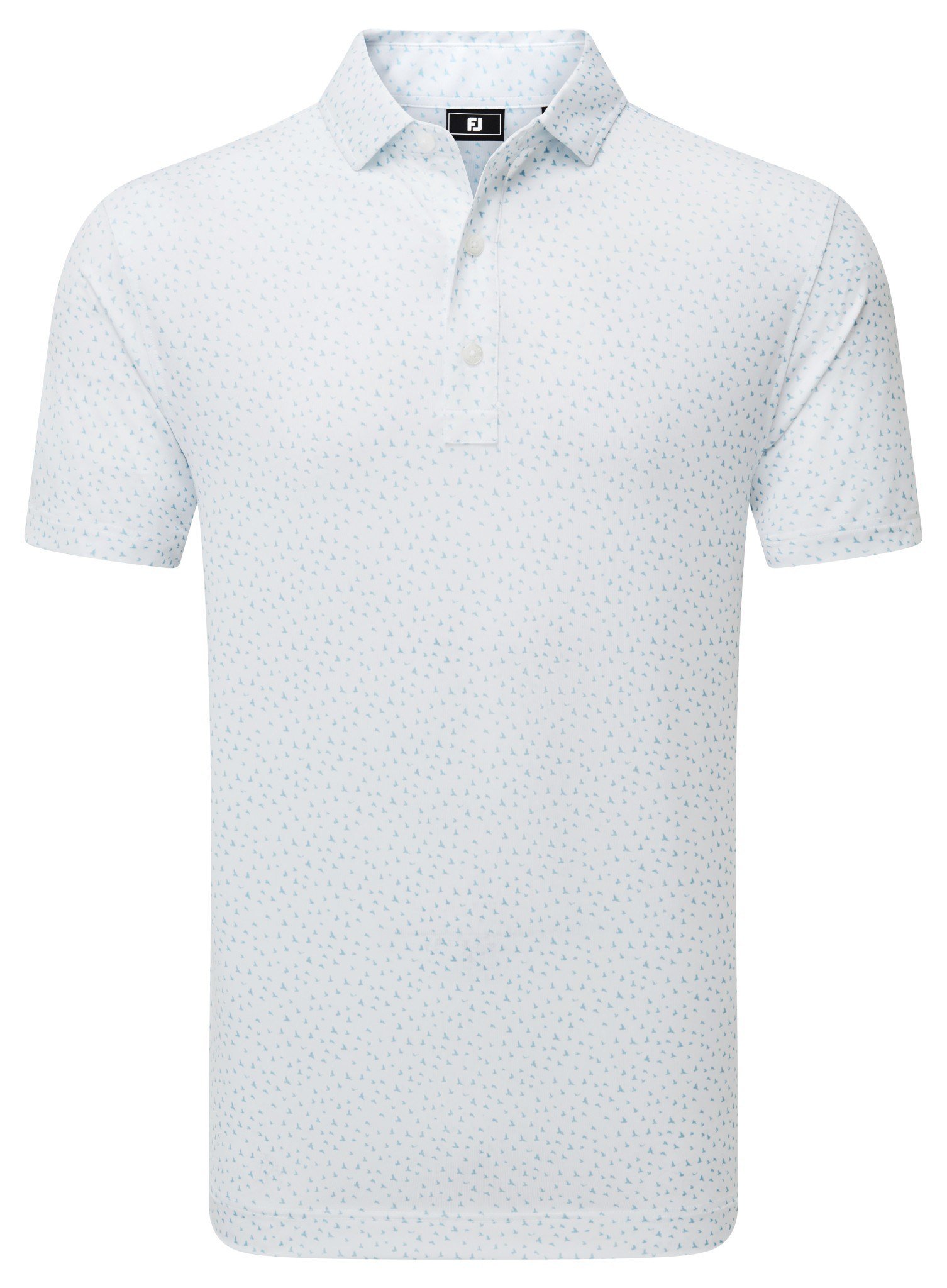 FootJoy BIRD PRINT herr polo, white/air blue