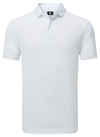 FootJoy BIRD PRINT herr polo, white/air blue