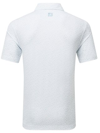 FootJoy BIRD PRINT herr polo, white/air blue