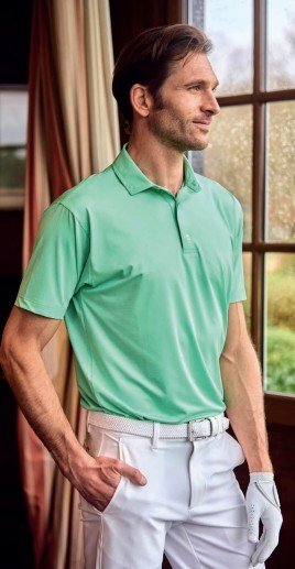 FootJoy Abacus Print herr polo, grön