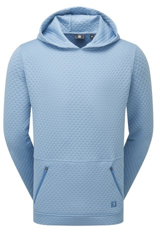 FootJoy Textured Knit Hoodie herr sweatshirt, air blue