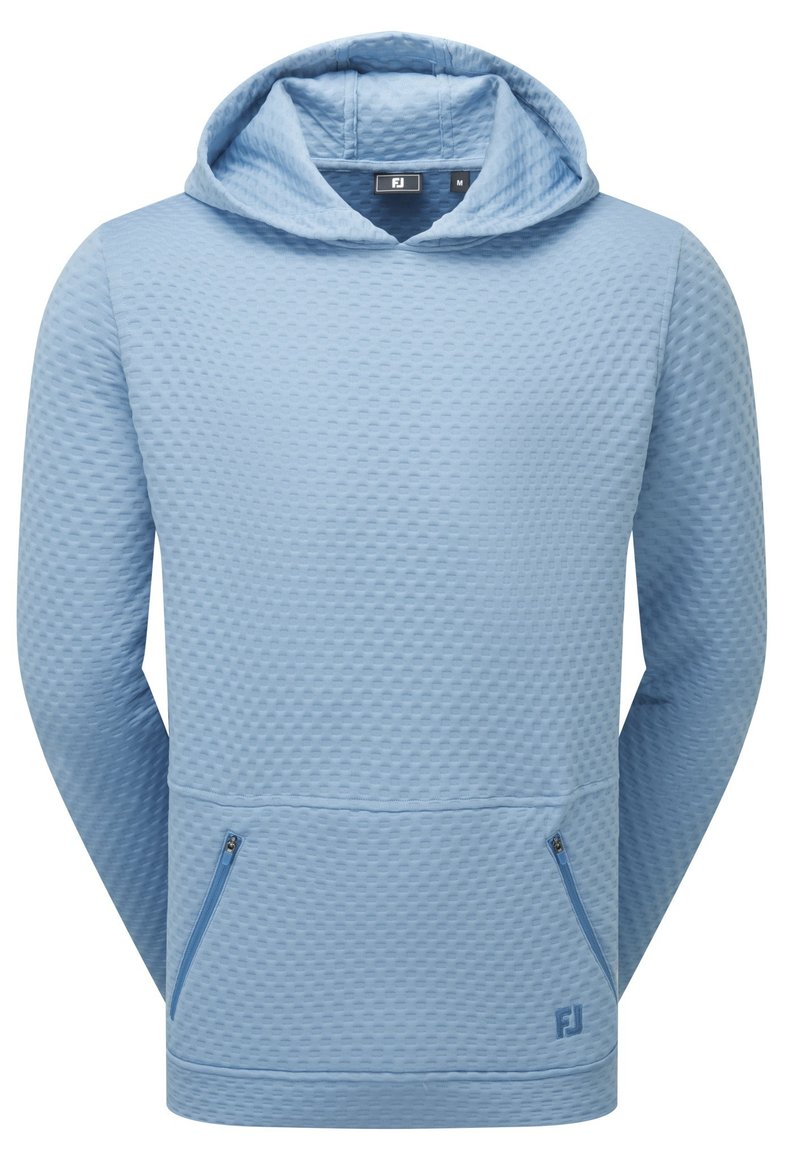 FootJoy Textured Knit Hoodie herr sweatshirt, air blue