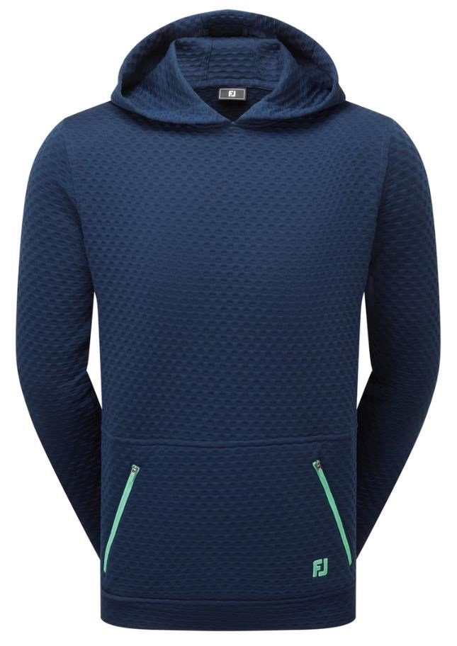 FootJoy Textured Knit Hoodie herr sweatshirt, navy