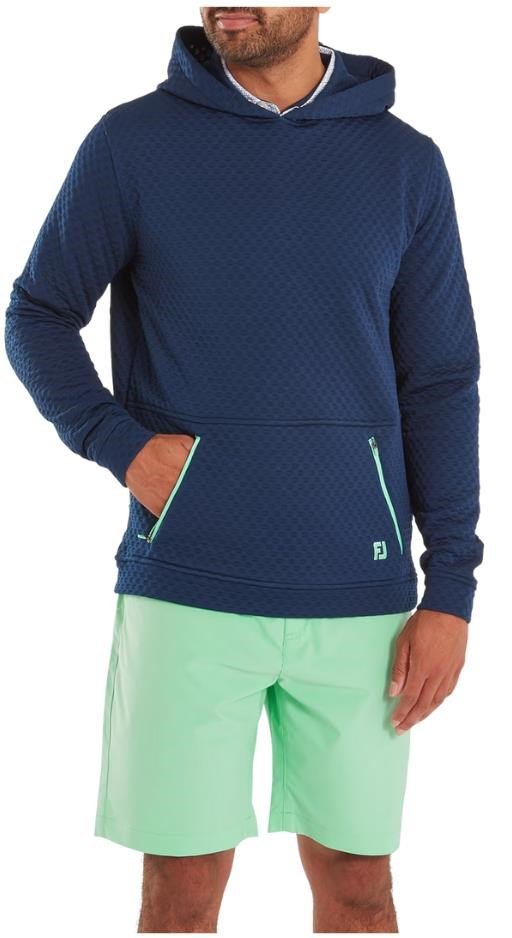 FootJoy Textured Knit Hoodie herr sweatshirt, navy