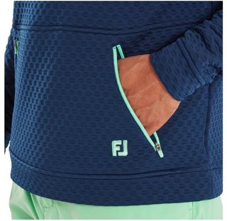 FootJoy Textured Knit Hoodie herr sweatshirt, navy