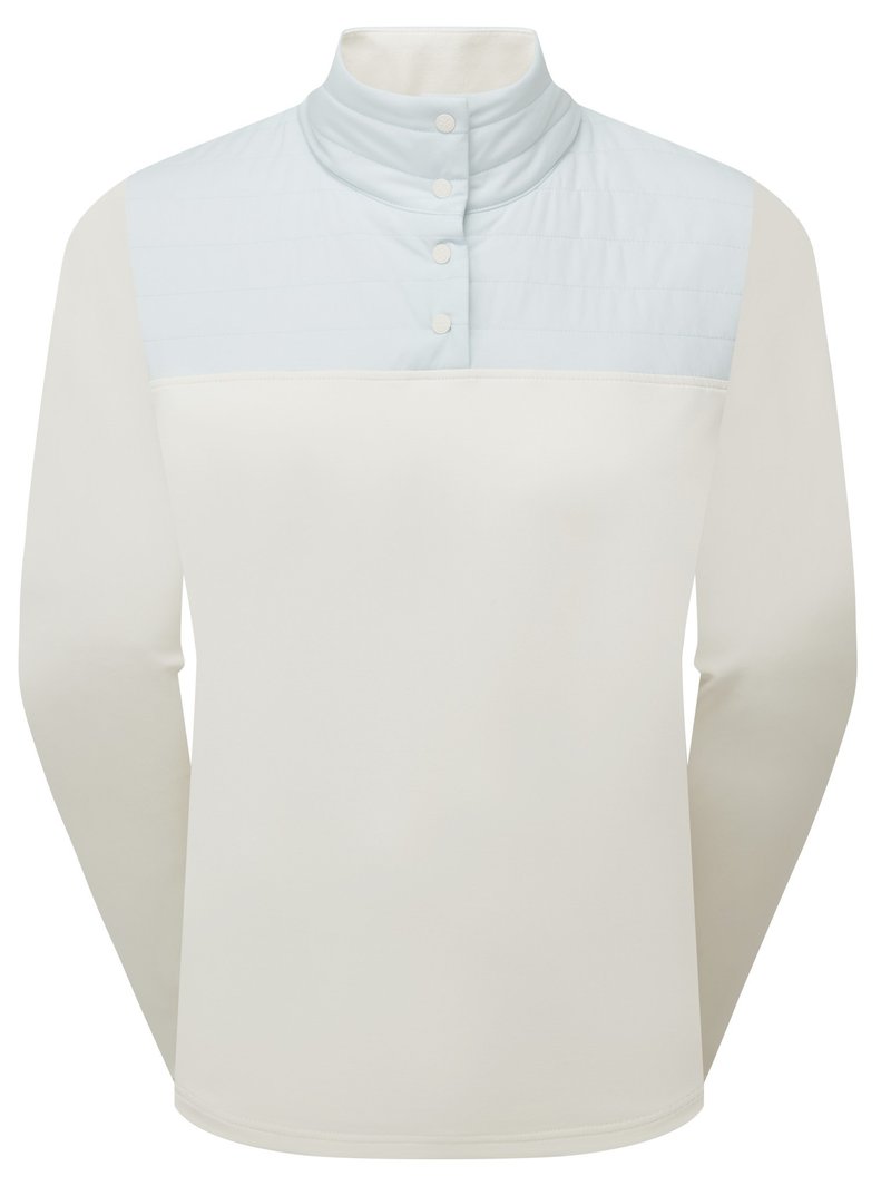 FootJoy ThermoSeries Hybrid Popover damtröja, off white/ice blue