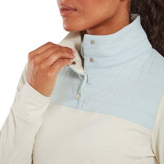 FootJoy ThermoSeries Hybrid Popover damtröja, off white/ice blue