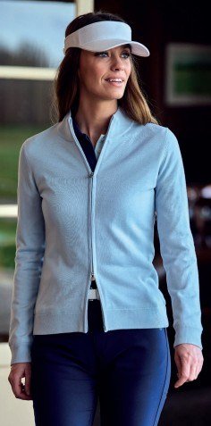 FootJoy Drirelease Full-Zip Lined damtröja, ice blue