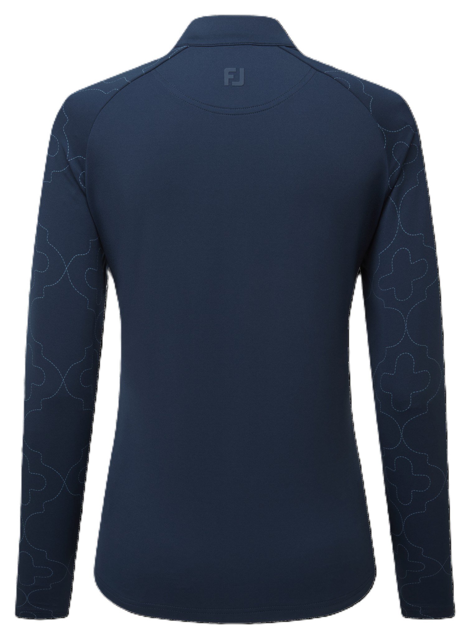 FootJoy Midlayer Full Zip Printed Sleeve damtröja med dragkedja, navy
