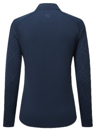 FootJoy Midlayer Full Zip Printed Sleeve damtröja med dragkedja, navy