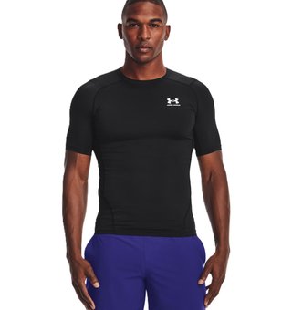 Under Armour HeatGear herr kompressionströja, svart/vit