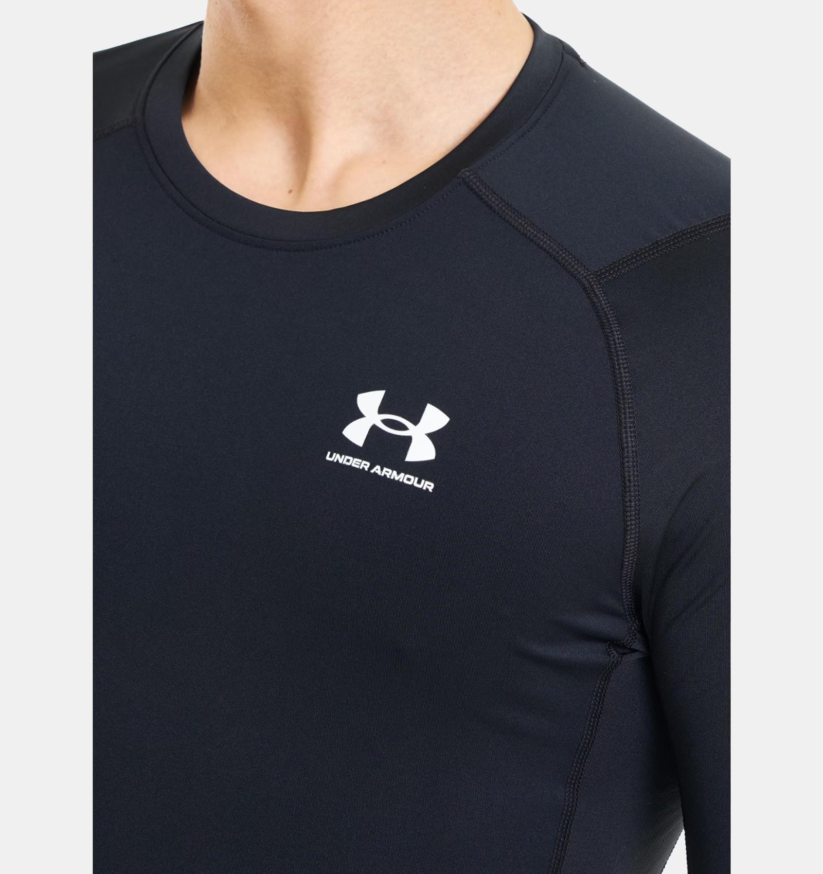 Under Armour HeatGear herr kompressionströja, svart/vit