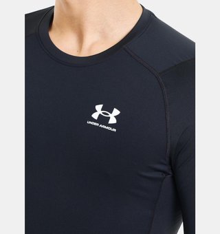 Under Armour HeatGear herr kompressionströja, svart/vit
