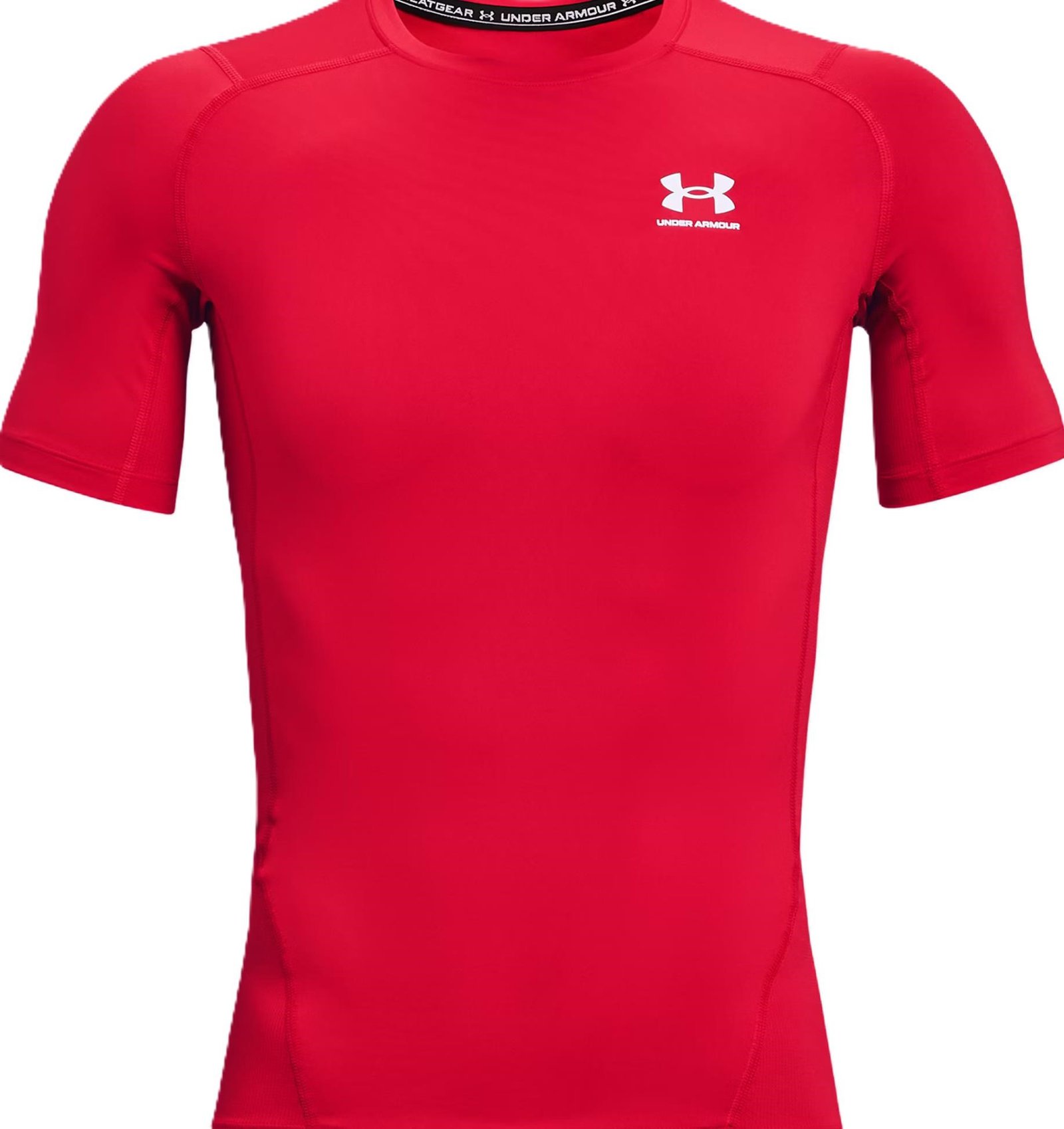 Under Armour HeatGear herr kompressionströja, röd/vit