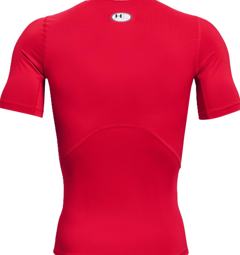 Under Armour HeatGear herr kompressionströja, röd/vit