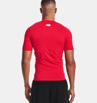 Under Armour HeatGear herr kompressionströja, röd/vit