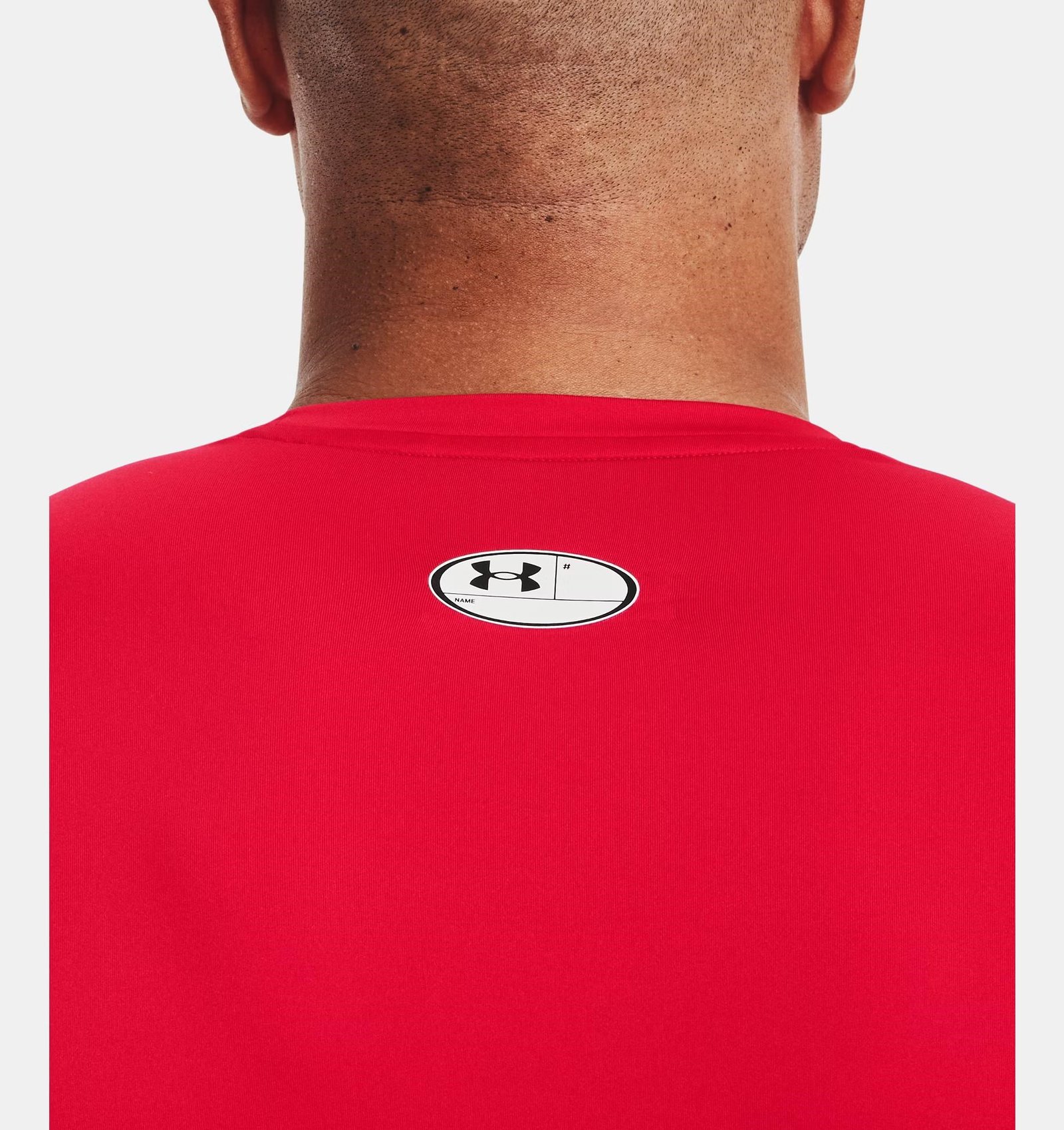 Under Armour HeatGear herr kompressionströja, röd/vit