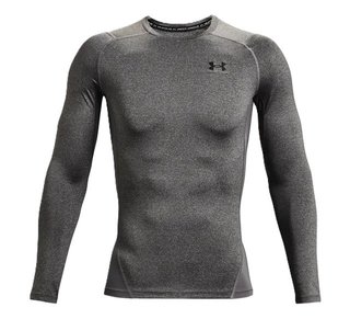 Under Armour HeatGear herr kompressionsöverdel med lång ärm, carbon heather