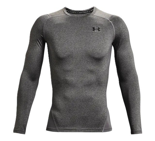 Under Armour HeatGear herr kompressionsöverdel med lång ärm, carbon heather