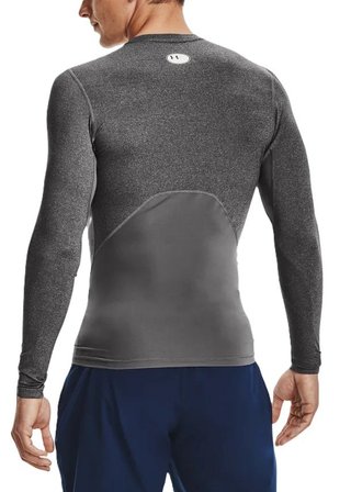 Under Armour HeatGear herr kompressionsöverdel med lång ärm, carbon heather
