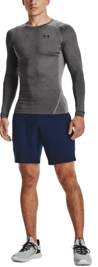 Under Armour HeatGear herr kompressionsöverdel med lång ärm, carbon heather