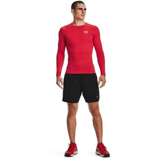 Under Armour HeatGear herr kompressionsöverdel med lång ärm, röd