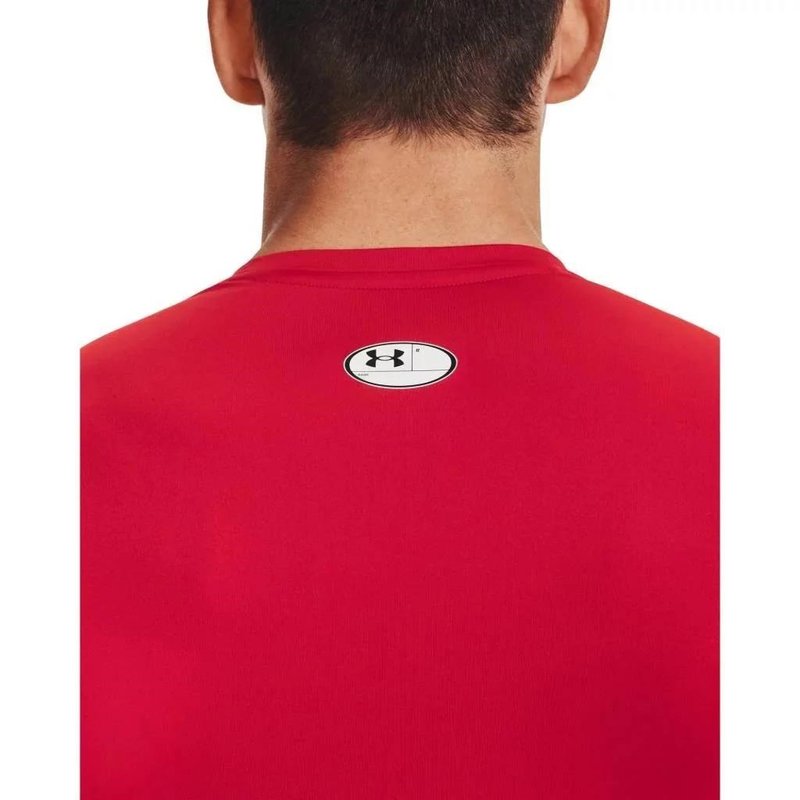 Under Armour HeatGear herr kompressionsöverdel med lång ärm, röd