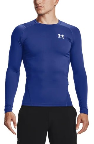 Under Armour HeatGear herr kompressionsöverdel med lång ärm, royal