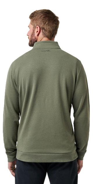 Travis Mathew Cloud Quarter Zip 2.0 herr mikina, dark olive