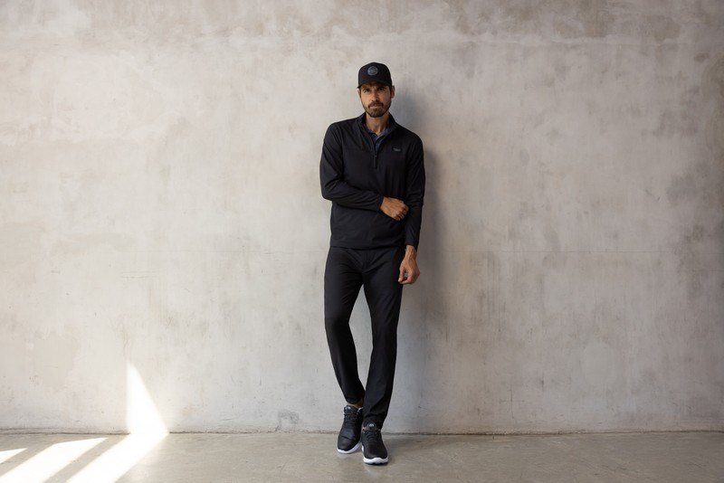 Travis Mathew Wanderlust quarter zip herr jacka, svart