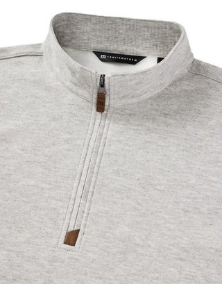 Travis Mathew Cloud herr tröja 1/4 zip, heather grey
