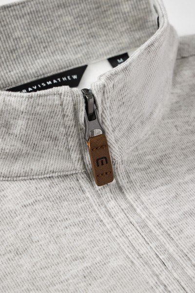 Travis Mathew Cloud herr tröja 1/4 zip, heather grey