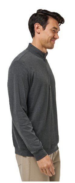 Travis Mathew Cloud herr tröja 1/4 zip, heather black