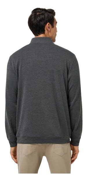 Travis Mathew Cloud herr tröja 1/4 zip, heather black